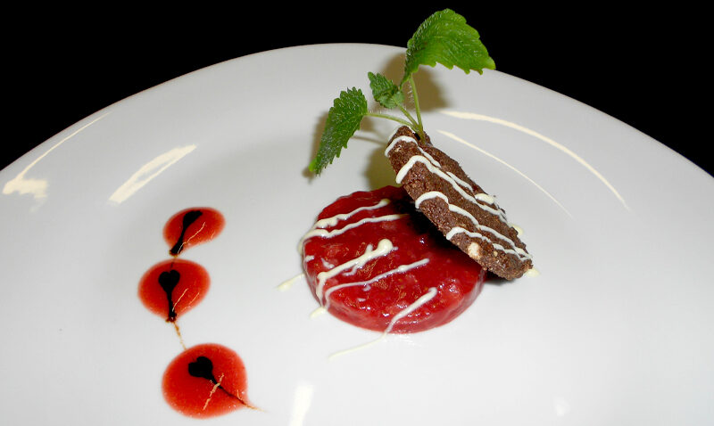 Nashi- Erdbeermarmeladen Dessert